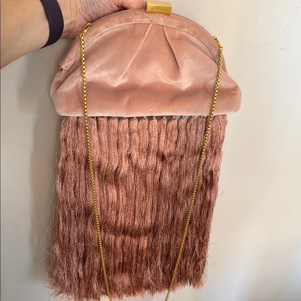 Zimmermann clutch or shoulder strap Velvet Fringe Bag NWOT - Picture 3 of 10